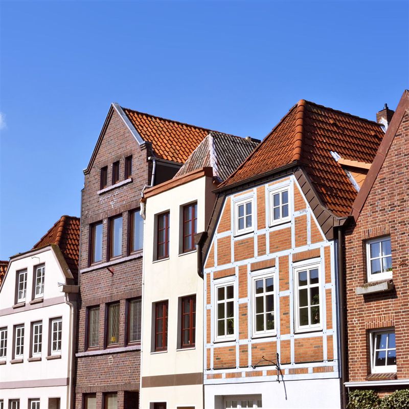 Giebelhäuser in der Altstadt von Buxtehude